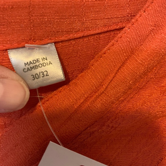 NWT, Avenue, Orange Blouse w Pockets, Size 30-32 - Picture 5 of 8